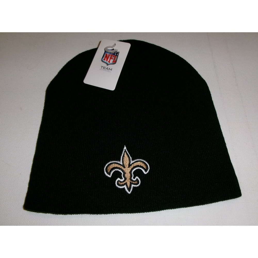 NEW ORLEANS SAINTS  KNIT BEANIE TOBOGGAN Y2K 00s HAT CAP VINTAGE DEAD BK